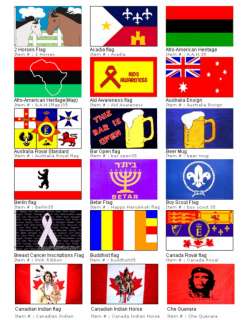 Novelty Flag Collection Mix and Match