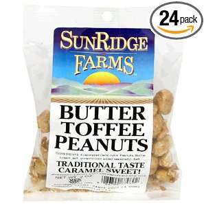 Sunridge Farms Butter Toffee Peanuts, 2 Ounce Bags (Pack of 24 