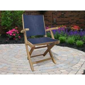   SMCB SailMate Folding Arm Chair  Black Sling Patio, Lawn & Garden