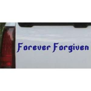 Blue 18in X 2.7in    Forever Forgiven Christian Car Window Wall Laptop 