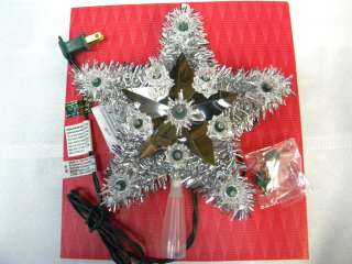 CHRISTMAS TREE TOPPER 8 LIGHTED STAR~BRIGHT CLEAR BULBS~~~FREE 