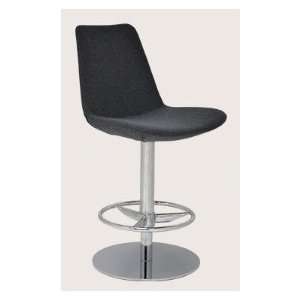  Eiffel Swivel Counter Chair Color Black, Fabric Leather 