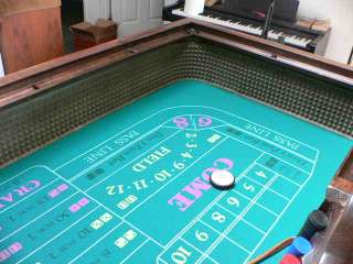 Vintage 1930s Riverboat Casino Craps Table w/Custom Top  