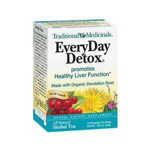 Traditional Medicinals Herbal Teas, Everyday Detox, 16 Tea Bags (Pack 