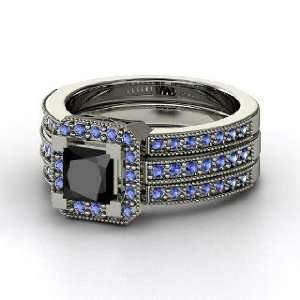  Va Voom Ring, Princess Black Diamond Platinum Ring with 