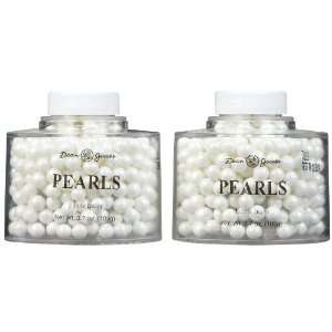 Dean Jacobs Edible Decor Pearls White Stacking Jar, 3 oz, 2 pk 