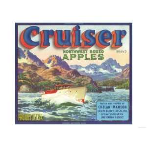  Cruiser Apple Label   Chelan, WA Premium Poster Print 