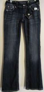 MISS ME Swirl Cross Boot Cut Jeans NWT Size 27  