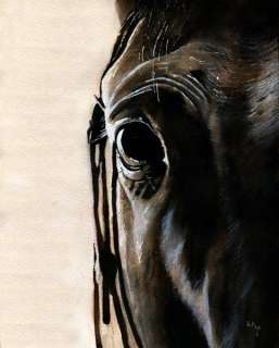 Print Thoroughbred Warmblood Horse Painting Art Quarter  