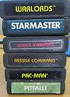 Lot of 6 Atari 2600 Classics, Warlords, Starmaster, Space Inavaders 