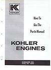 KOHLER ENGINE PARTS MANUAL IDENTIFICATION K482 K 482 18HP TWIN 