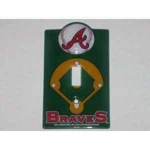  ATLANTA BRAVES Team Logo Plastic LIGHT SWITCH PLATE 