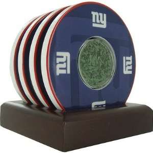  New York Giants Logo Coaster with Backdrop (Set of 4 