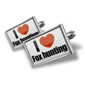  Cufflinks I Love Fox hunting   Hand Made Cuff Links A 