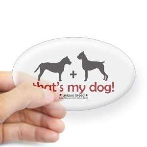  Pit Bull AmStaff/Boxer Pets Oval Sticker by  