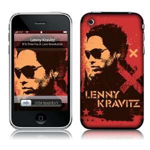   LK30001 iPhone 2G 3G 3GS  Lenny Kravitz  Stencil Red Skin Electronics