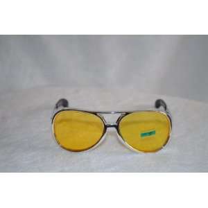   Elvis Sunglasses with Silver Frame   Aviator Glasses Toys & Games