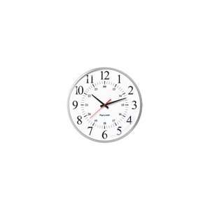   928mhz Analog Clock (battery), Silver 12/24 Hour Face