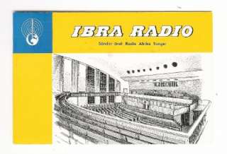 QSL Radio IBRA Tanger Africa 1956 DX Sweden  