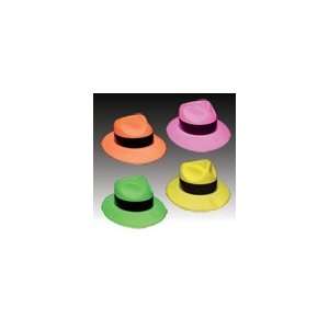  Neon Plastic Gangster Hats (12 Pack) Health & Personal 