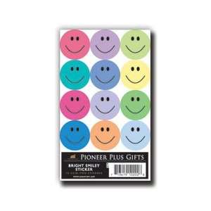 Bright Smiley Faces, Classic Acid Free  12 Stickers Per Page, 4 Pages 