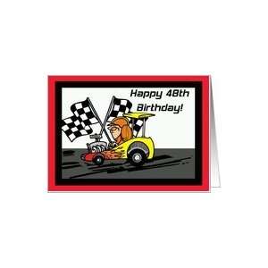  Drag Racing 48th Birthday Card Card Toys & Games