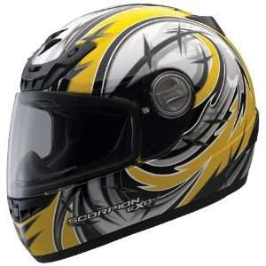  Scorpion EXO 400 Sting Yellow Small Full Face Helmet 