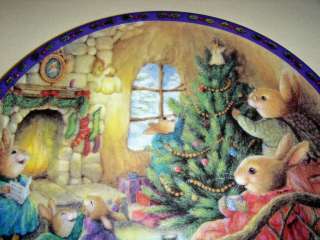   Christmas Comes To Primrose GOD BLESS OUR HOME Plate Bx+COA  