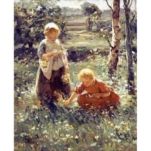  Children In a Field by Evert Pieters 24.50X30.00. Art 
