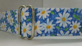 NEW Daisies w/ Blue Greyhound 1.5 Martingale Collar L  