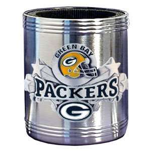  NFL Can Cooler   Pewter Emblem Green Bay Packers Sports 