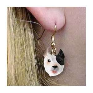  Pit Bull Terrier Brindle Earrings Hanging 