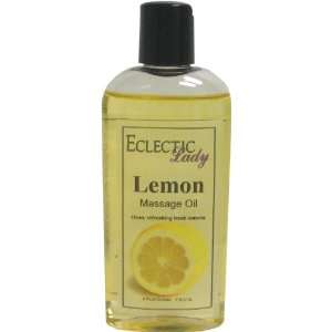  Lemon Massage Oil, 4 oz Beauty