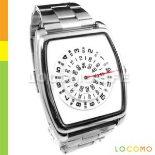 Rotating Disc Stainless Steel Watch Water Resistant WHT  
