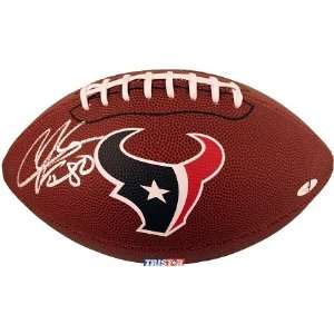 Andre Johnson Autographed Houston Texans Logo Football