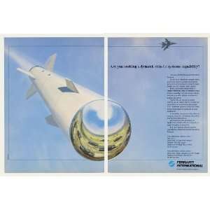  1989 Ferranti International Dynamics Missile 2 Page Print 