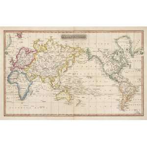  Antique Map of the World (c1817) by Fielding Lucas 