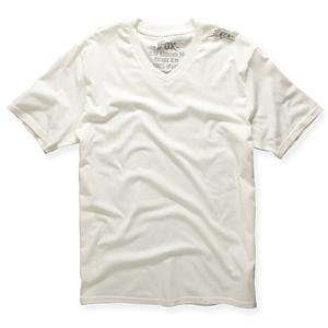 Fox Racing VIP V Neck T Shirt   Medium/Off White 