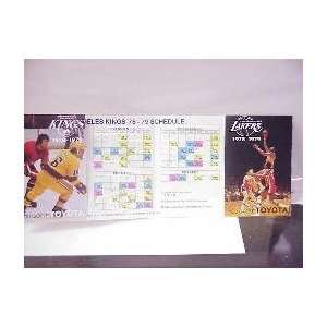  Los Angeles Lakers (basketball) and Kings (hockey) fold out Schedule 