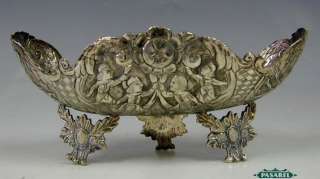 Antique Silver Centerpiece Bowl, Persia Iran, Ca 1900  