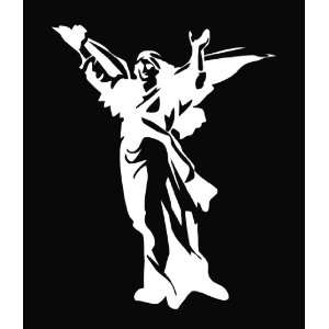   Angel Religious Vinyl Die Cut Decal Sticker 6 White 