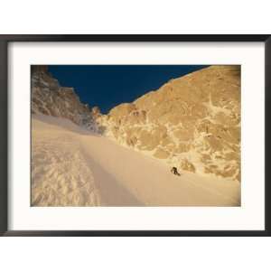  Climber on the Franco Argentine route up Cerro Fitzroy 