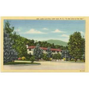  1940s Vintage Postcard Lake Lure Inn   Lake Lure North 