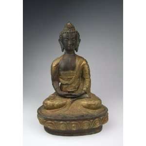  One Gilt Copper Tibetan Bddhua Statue Qing Dynasty 