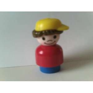   People Replacement Figures Boy with Red Base and Yellow Baseball Cap