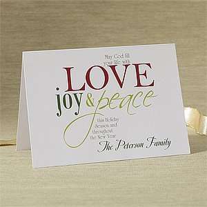  Words Of Christmas Personalized Christmas Cards 