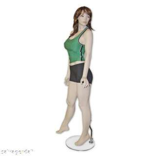 Voluptuous Female Mannequin Store Display Wig & Stand 3  