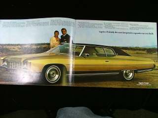 1971 Chevrolet Caprice Impala Bel Air Car Brochure  