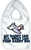 My Daddy can fly airplane pilot newborn infant custom baby boy girl 