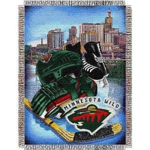  Minnesota Wild NHL Woven Tapestry Throw Blanket (48x60 